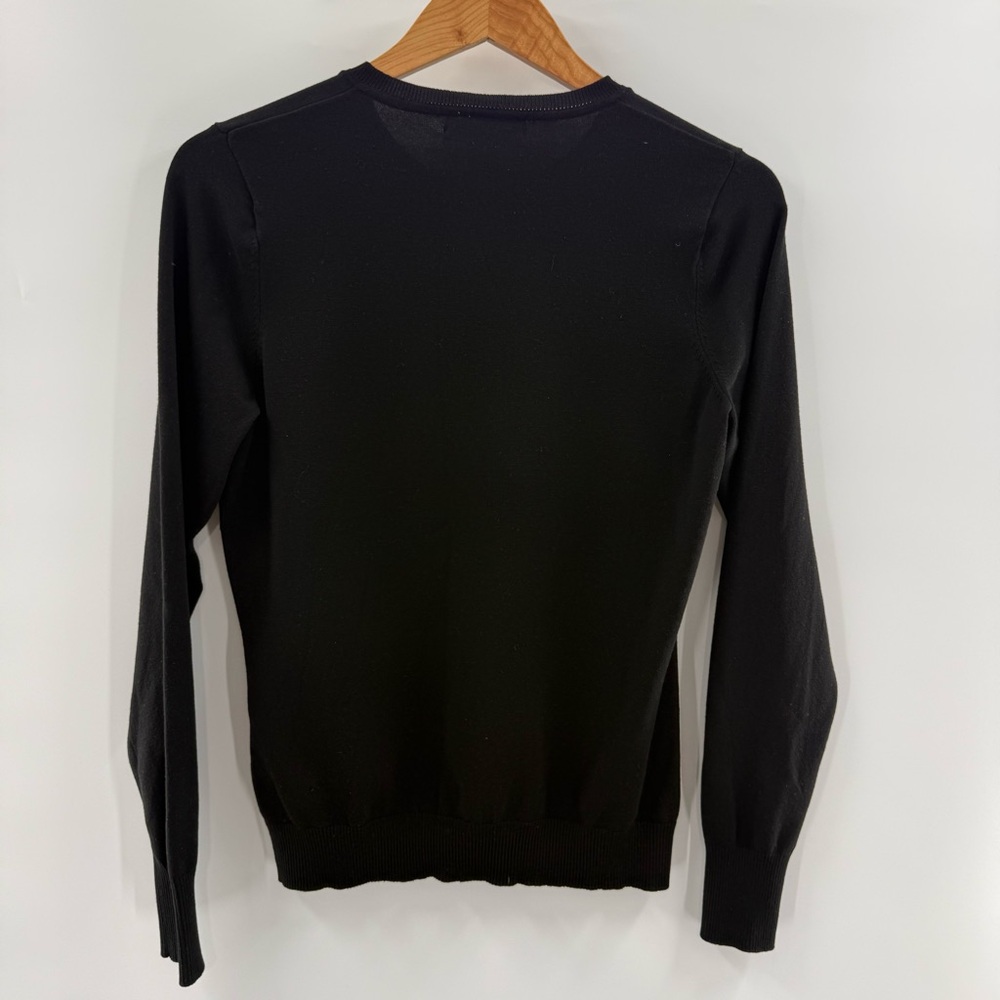 August Silk Button Front Silk Blend Cardigan Blac… - image 5